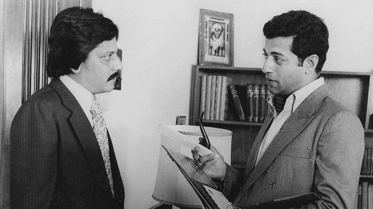 Amol Palekar with Girish Karnad.