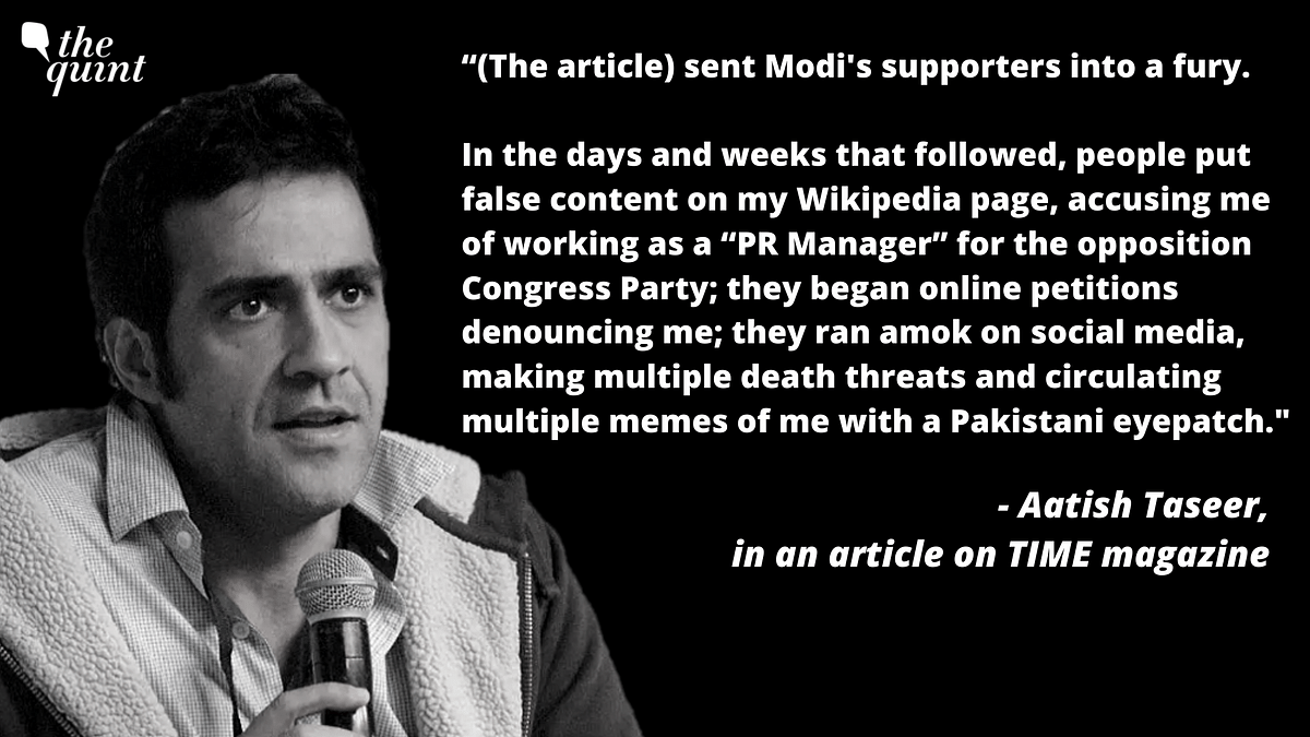 In May 2019, Taseer had written a stinging criticism of Modi’s first stint as PM, titled ‘India’s Divider in Chief’.