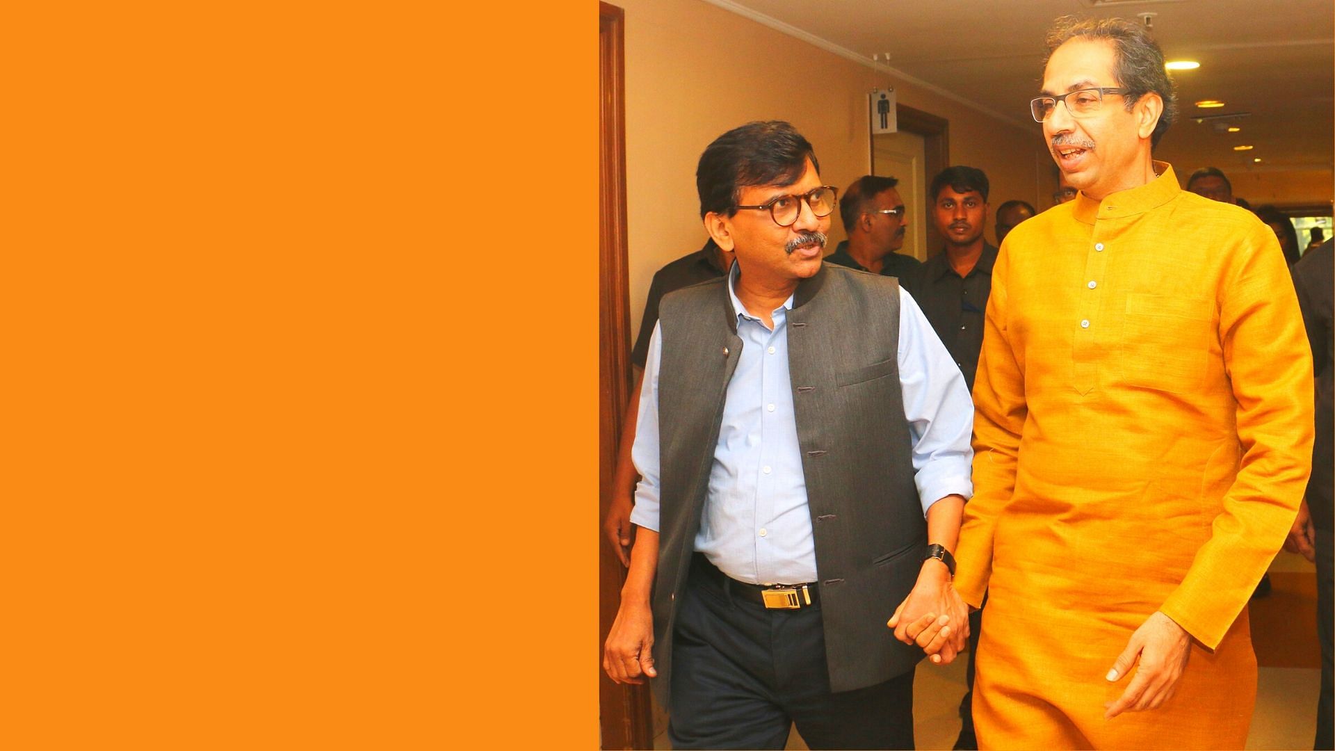 Shiv Sena leader Sanjay Raut and Maharashtra CM Uddhav Thackeray.