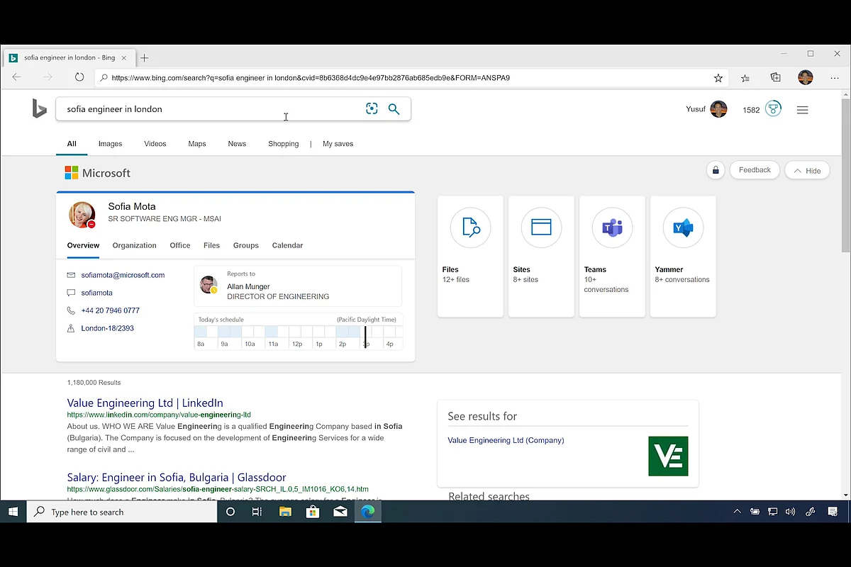 The new Edge browser will show respective files linked to your account.
