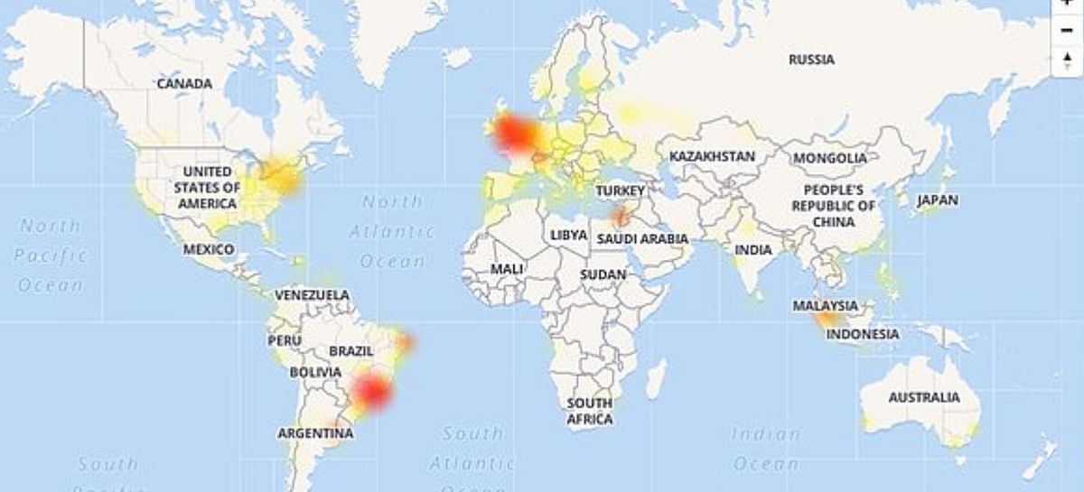 Many users rushed to Twitter to complain about the outage.