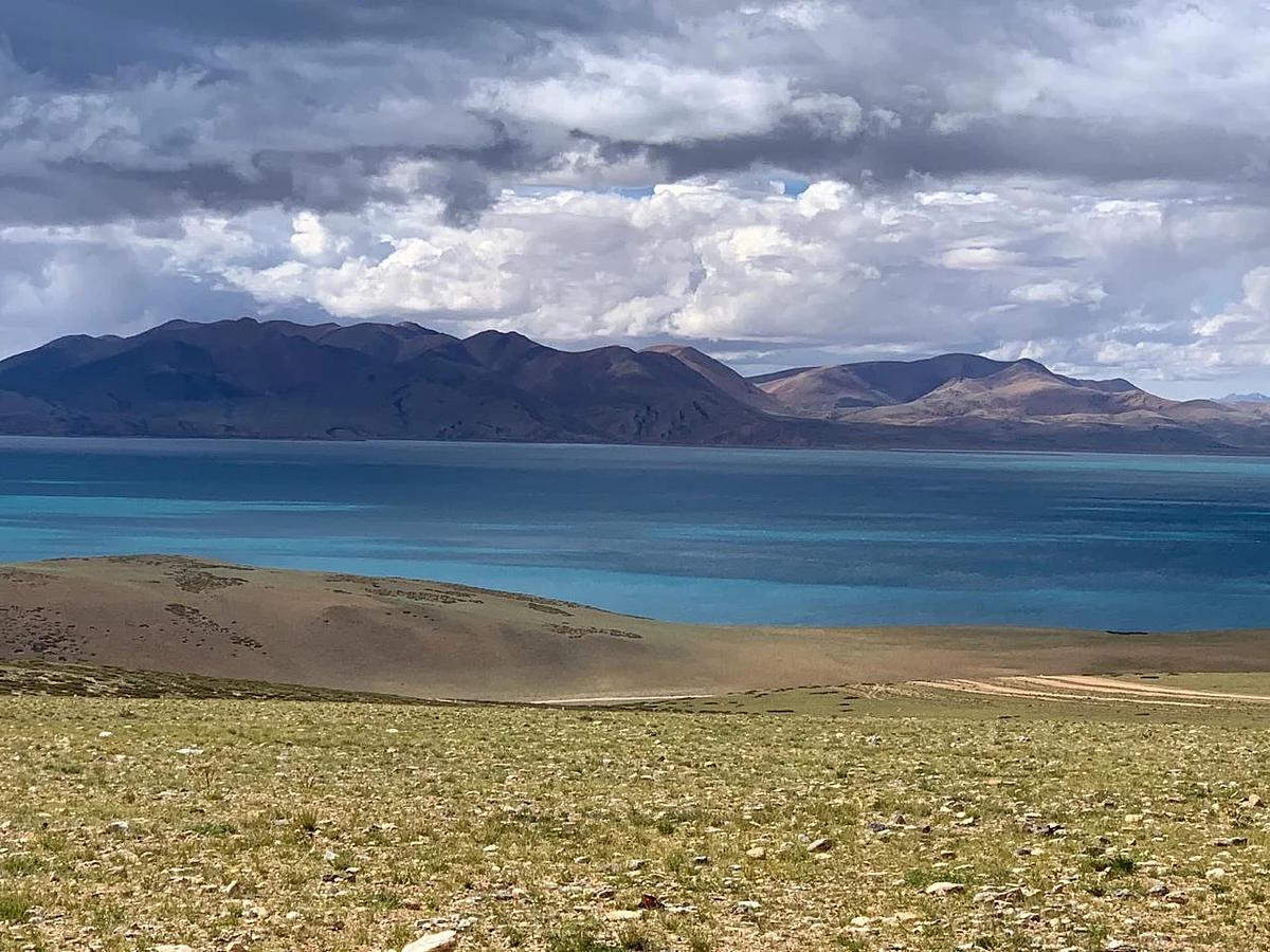 Lake Mansarovar is relatively round in shape with the circumference of 88 kms and height of 15,060 ft above mean sea level. 