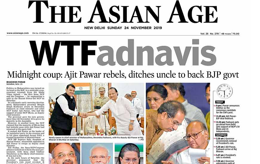 The Asian Age headline was the most millenial of the lot.