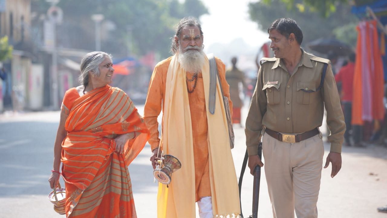 A scene from Ayodhya on the day of the verdict.
