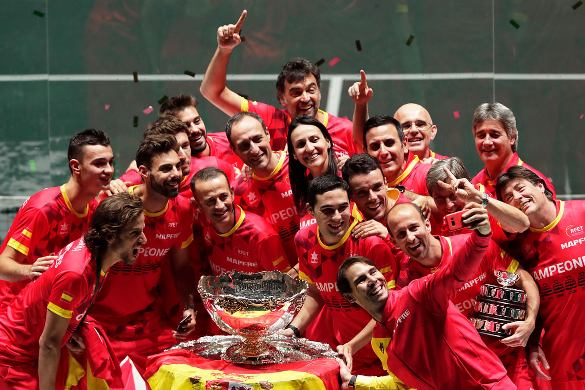 Nadal won all his matches, leading Spain to their sixth Davis Cup title after a 2-0 win over maiden finalist Canada.