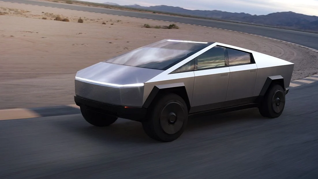 The new Cybertruck from Tesla.