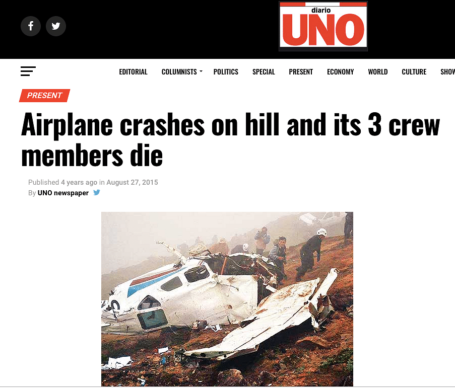 While the news is true about the aircraft crash in Dabolim, the photo is of a completely different incident.