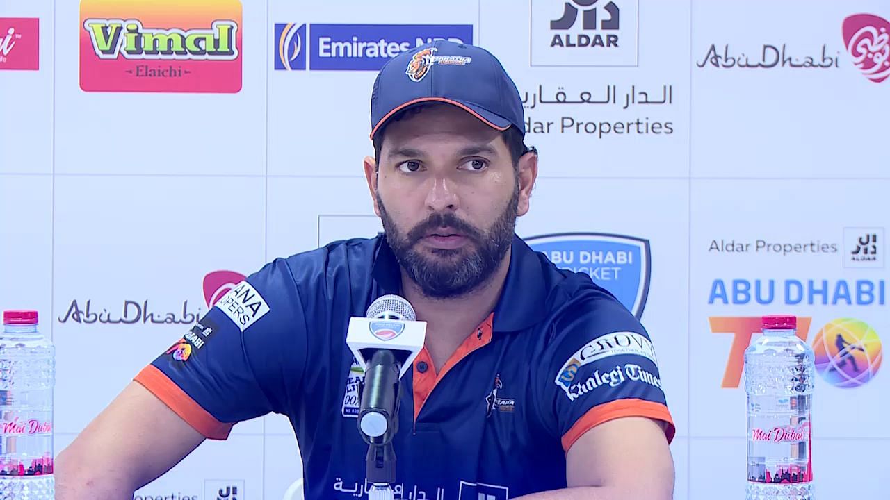 Yuvraj Singh represented the Maratha Arabians in the T10 league, winning the title with them.