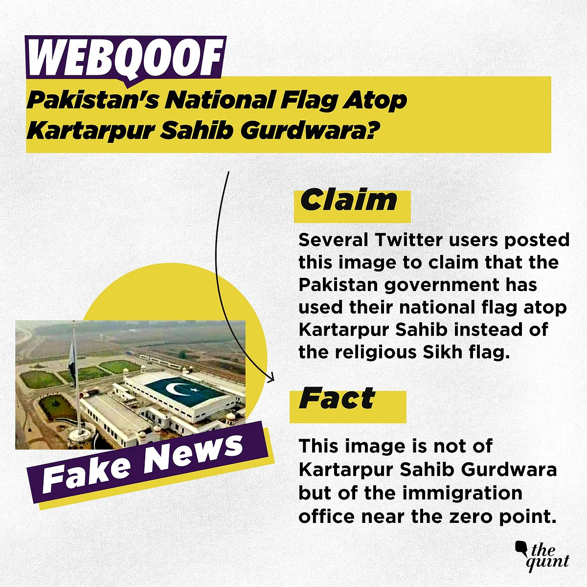 Pak Flag Atop Kartarpur Sahib? No, It’s the Immigration Office
