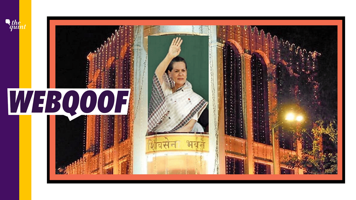 Sonia Gandhi’s Poster On Shiv Sena Bhavan? No, It’s Photoshopped