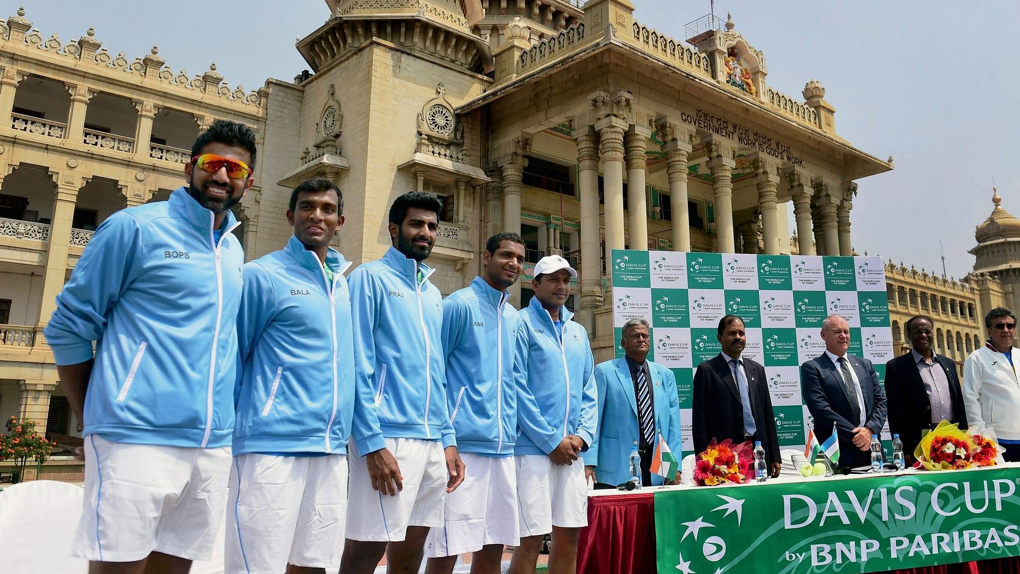 File picture of the Indian Davis Cup team.