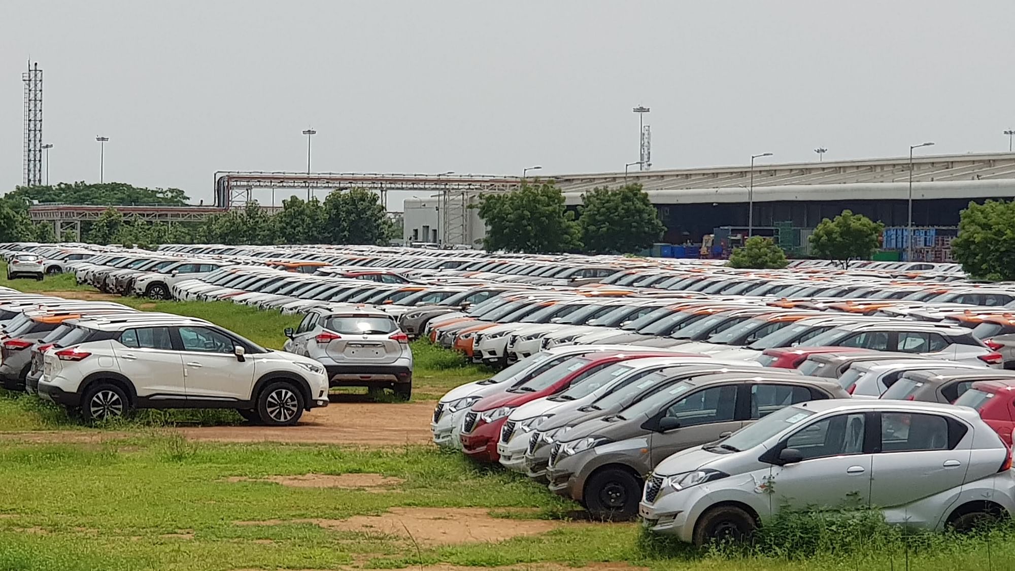 Nissan and Datsun vehicles ready to be shipped at the company’s plant in Chennai.