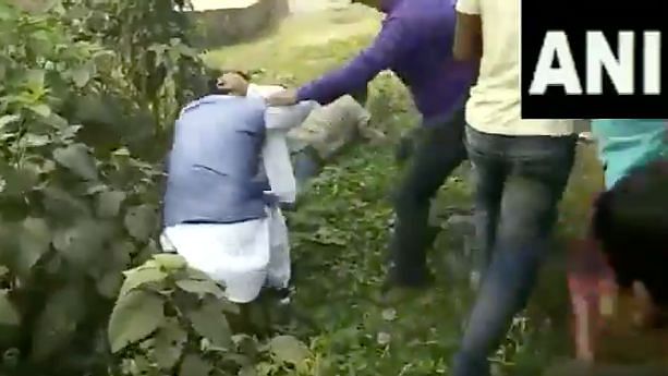 Video footage showed Majumdar being beaten up and kicked by some people.