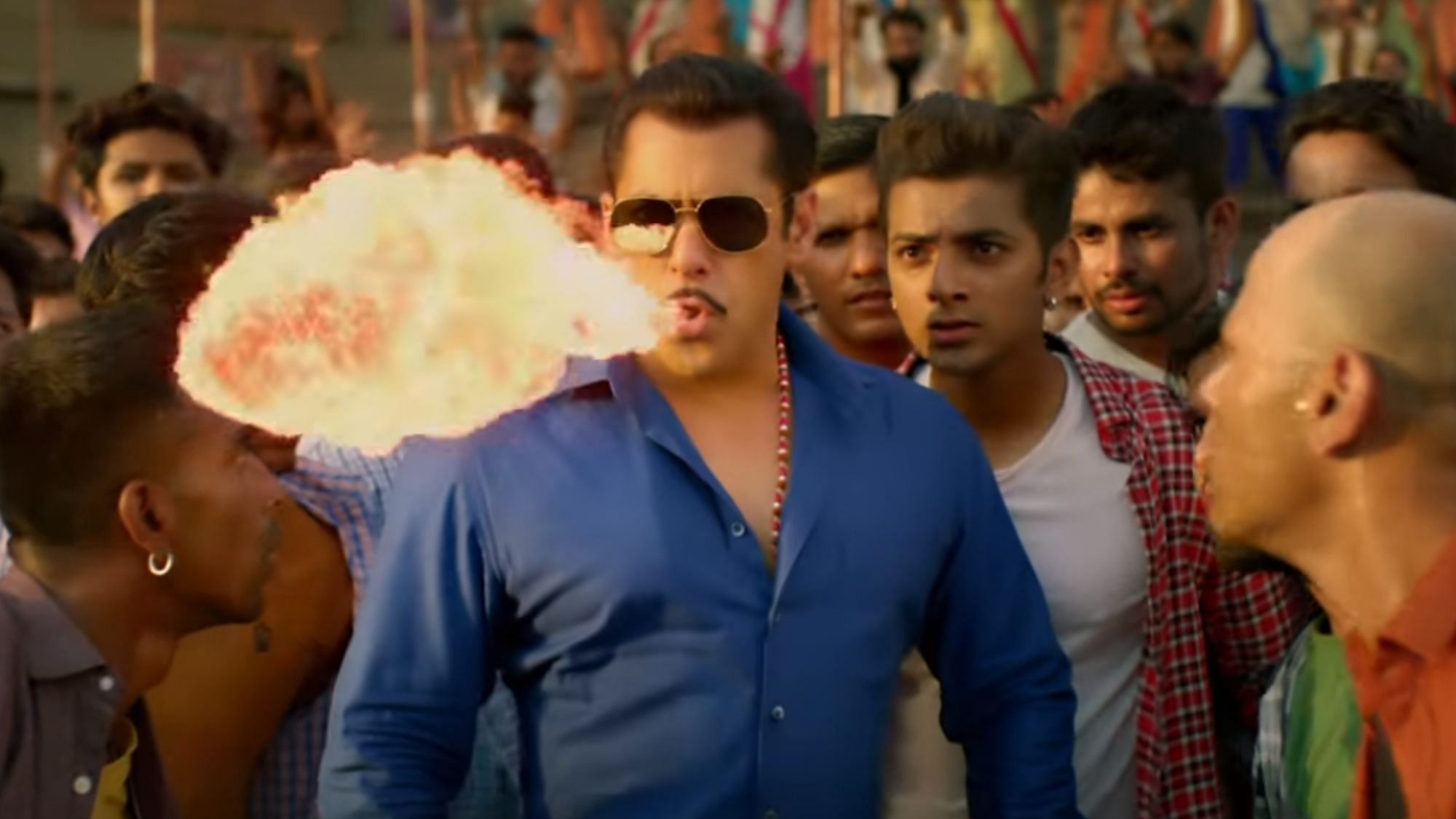 Salman Khan in a still from <i>Dabangg 3</i> song <i>Hud Hud Dabangg</i>.
