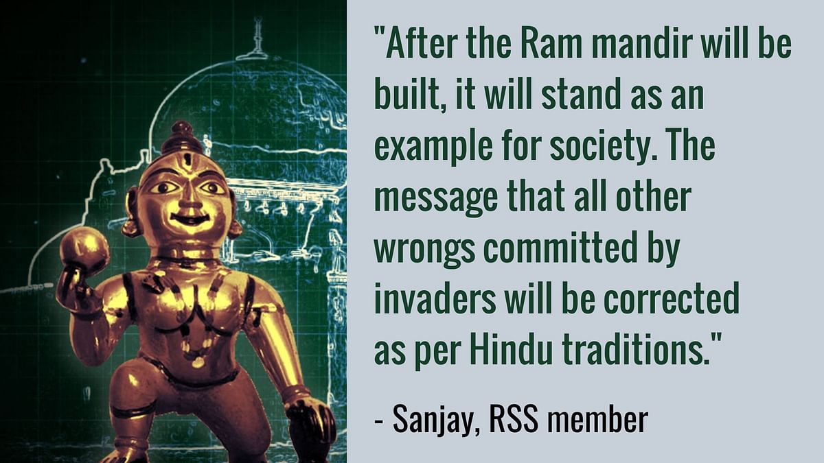 “The Ram temple will be built in front of our eyes. We cannot contain our excitement about it,” an RSS worker said.