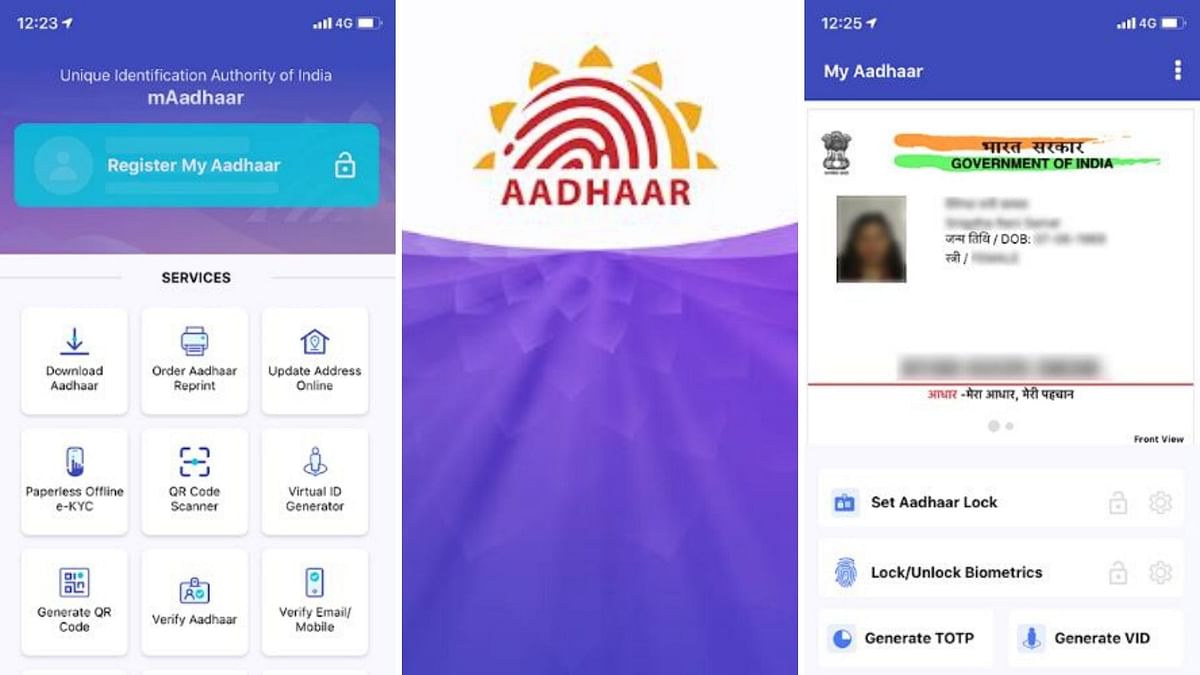 The mobile Aadhaar app gives users the option to make a new card using the app.