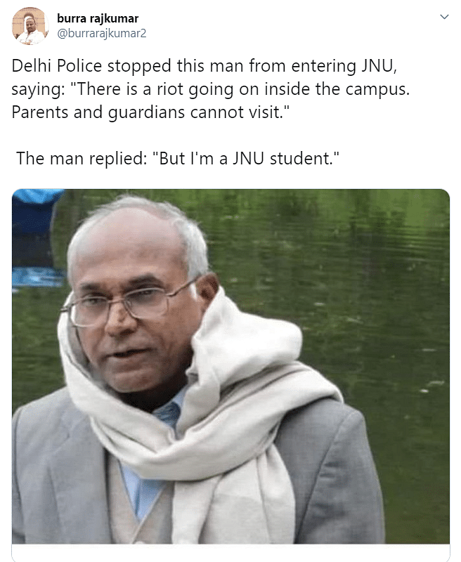 The man in the picture is Kancha Ilaiah, a writer and a Dalit rights activist. 