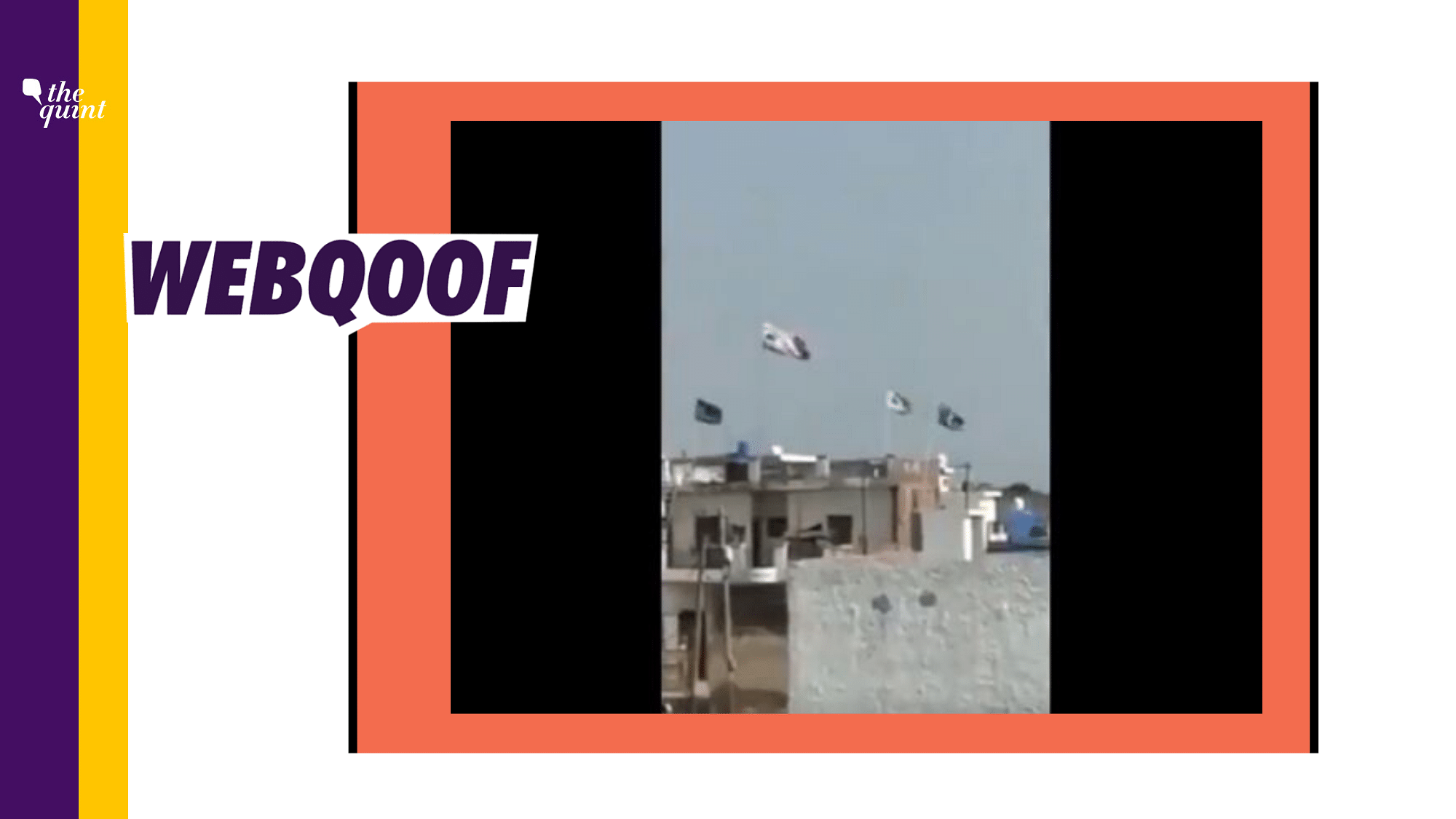 A video claims to show Pakistani flags hoisted above a few buildings in an area called Vijay Colony in Jalandhar.