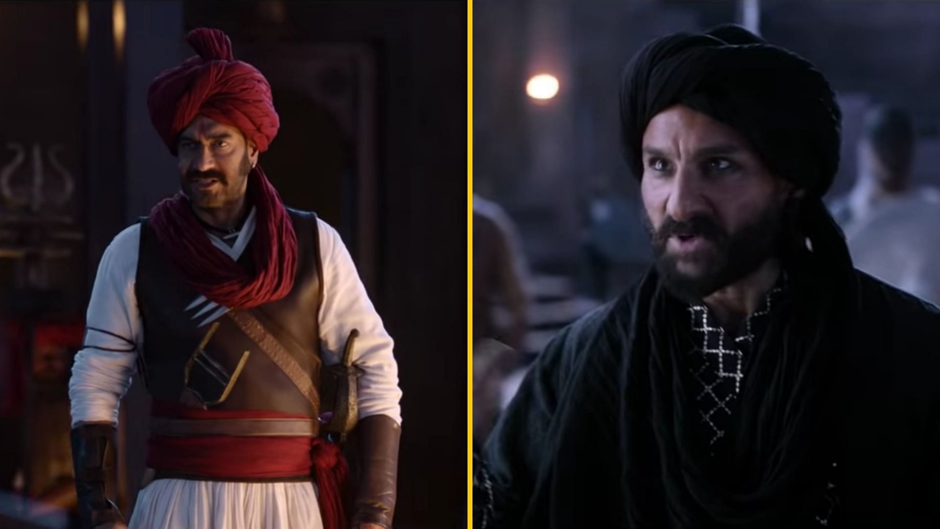Ajay Devgn and Saif Ali Khan in Tanhaji: The Unsung Warrior.
