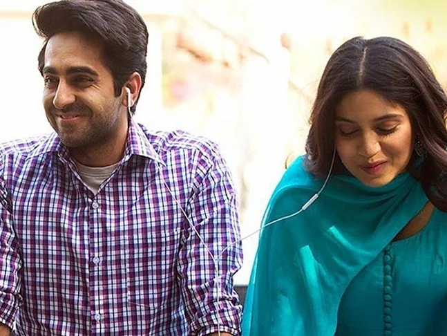 Ayushmann Khurrana and Bhumi Pednekar in <i>Shubh Mangal Saavdhan</i>.