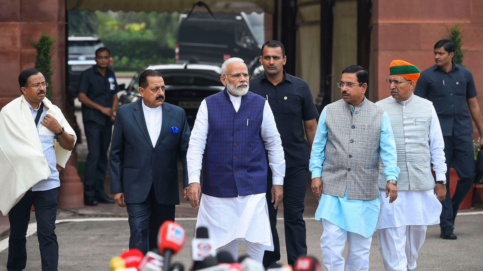 PM Narendra Modi at the Parliament ahead of the Winter session.
