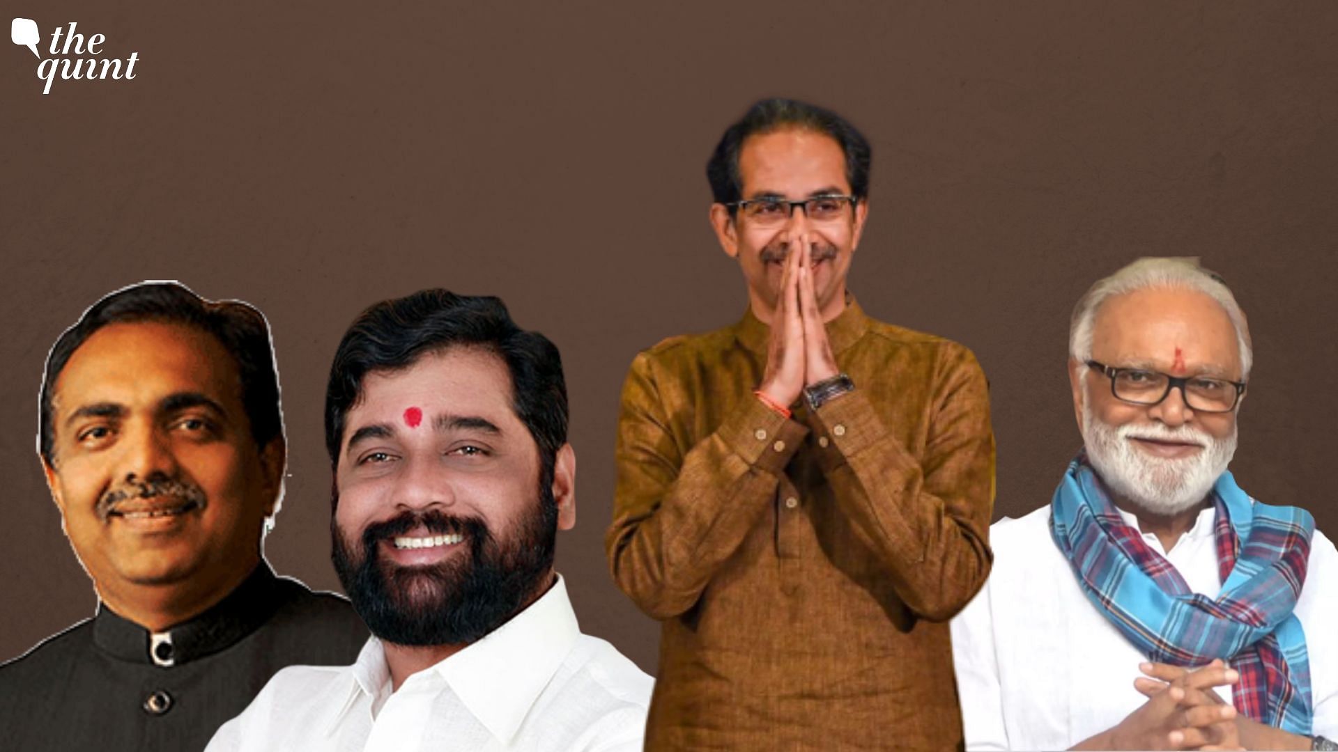 Jayant Patil, Eknath Shinde and Chhagan Bhujbal with Uddhav Thackeray.
