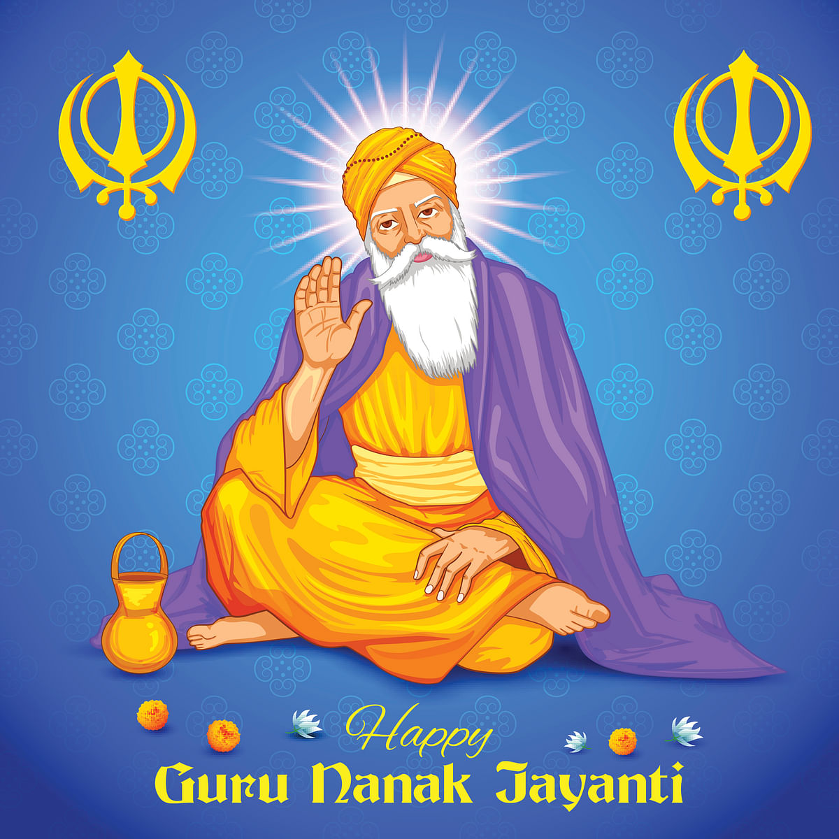 Here are some Guru Nanak Jayanti Wishes, Images, and messages which you can send to you loved ones.