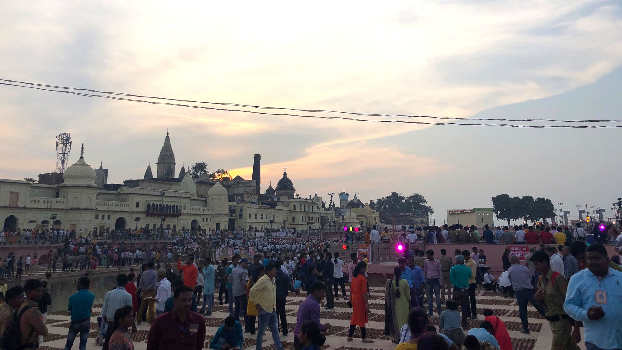 Ayodhya town on Diwali.