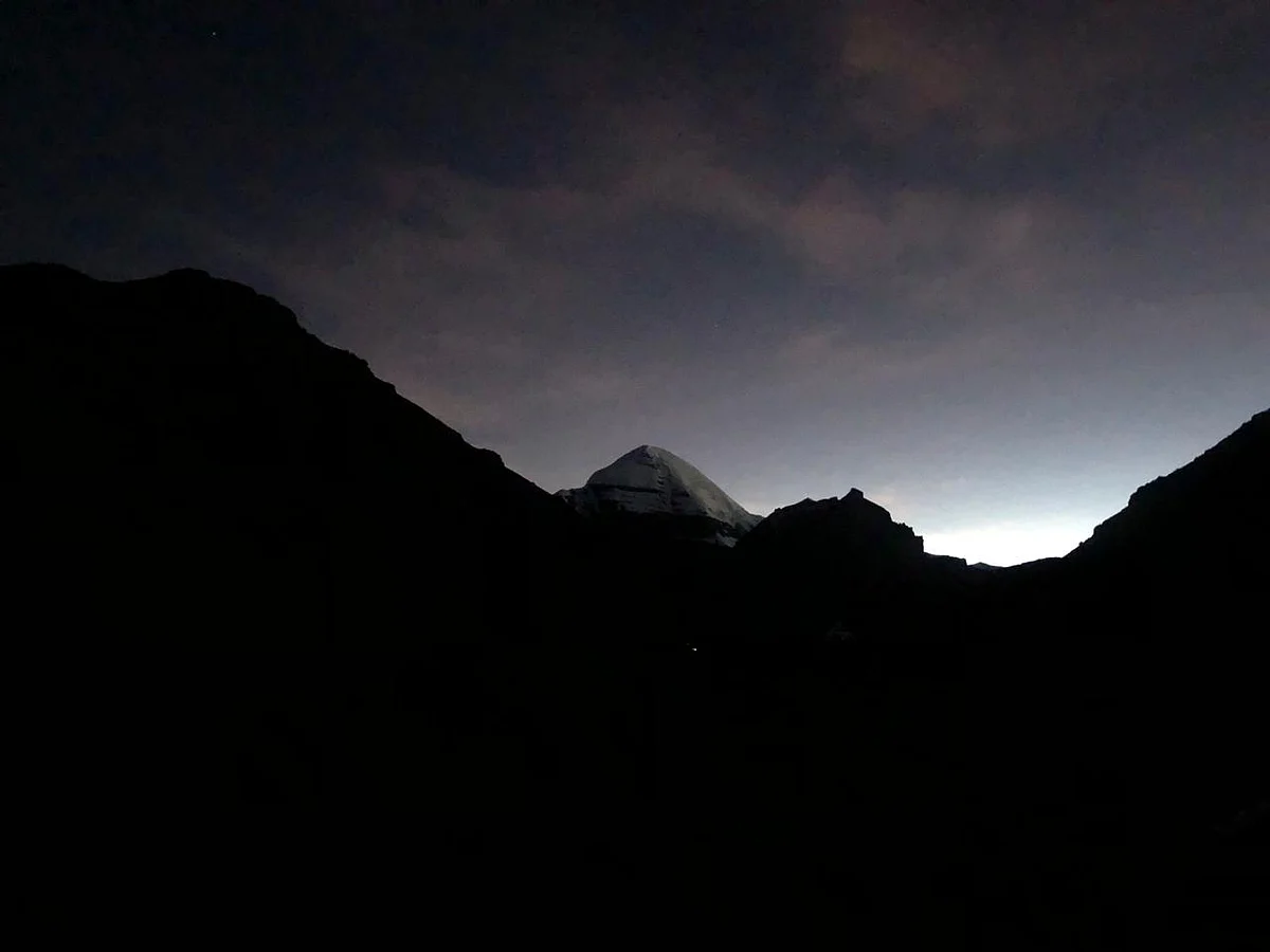 Mt Kailash’s silhouette.