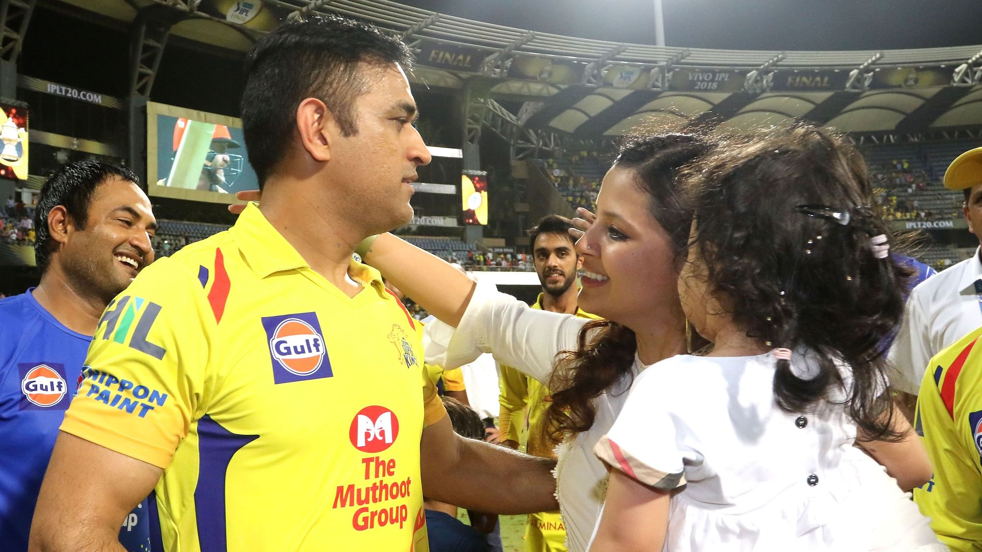 MS  Dhoni’s wife Sakshi has once again rubbished the rumours of his retirement.