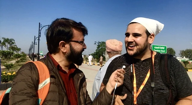 In search of his roots, Amartojpal Singh Sandhu arrived from California.