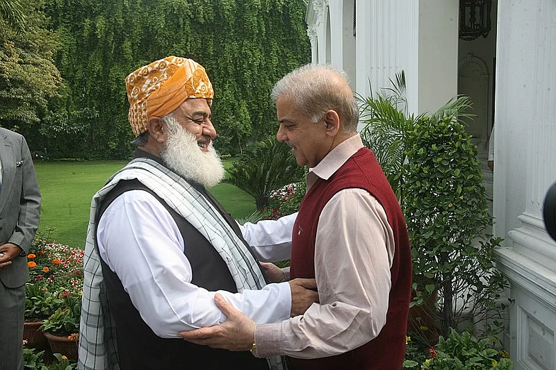 File photo of Maulana Fazl-ur-Rehman and Shebaz Sharif