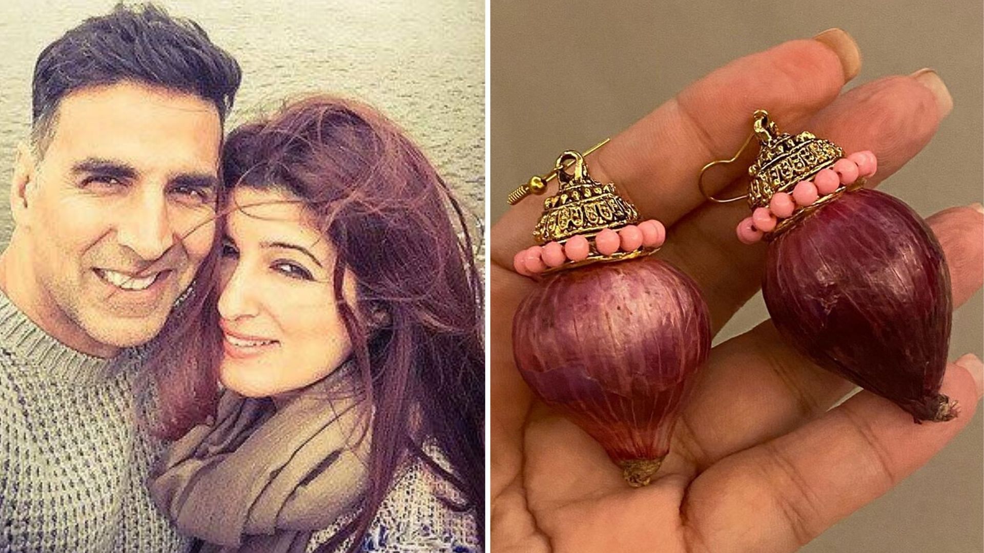 Twinkle Khanna Onion Earrings: Akshay Kumar surprises Twinkle Khanna with a unique present.&nbsp;