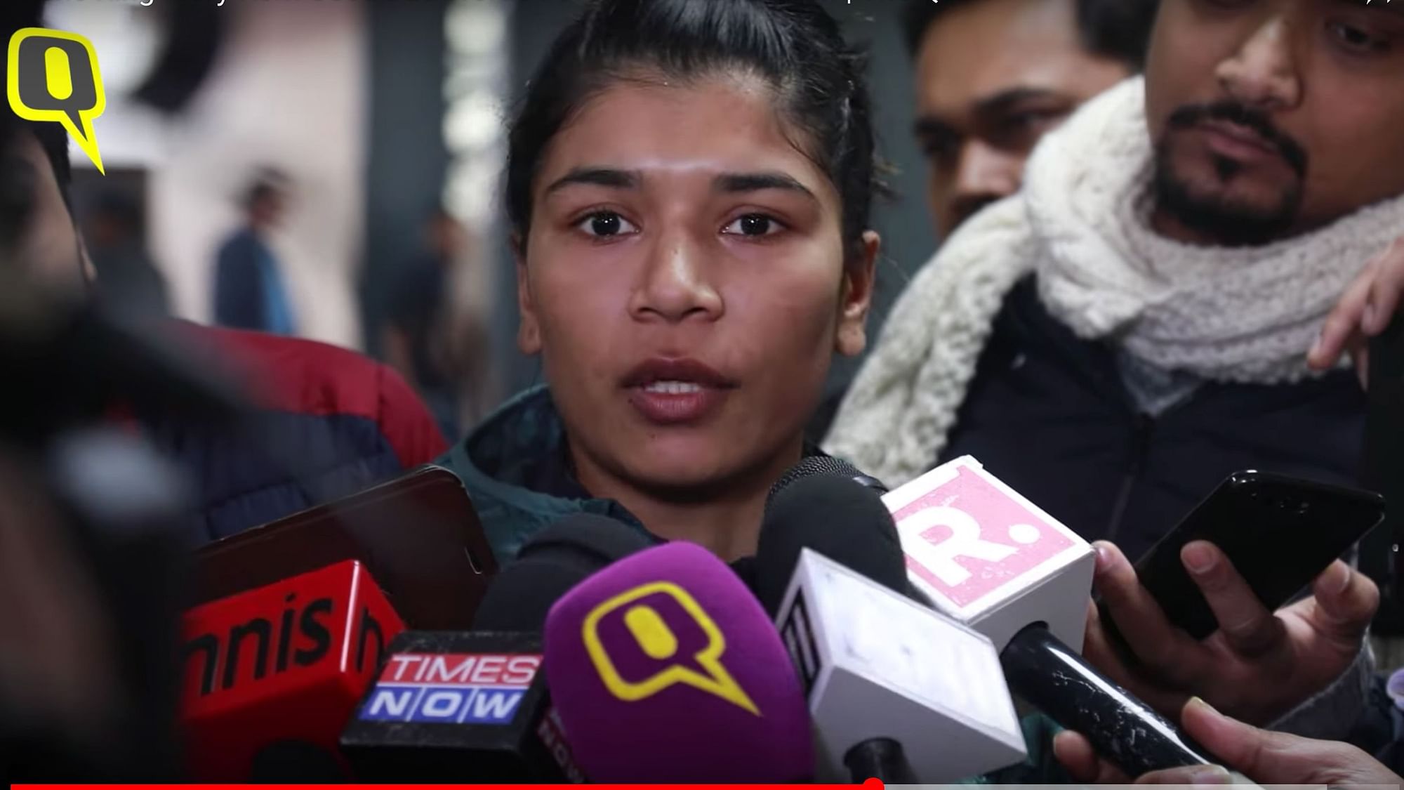 Nikhat Zareen said MC Mary Kom used bad words for her and also refused to shake her hand after their boxing match.