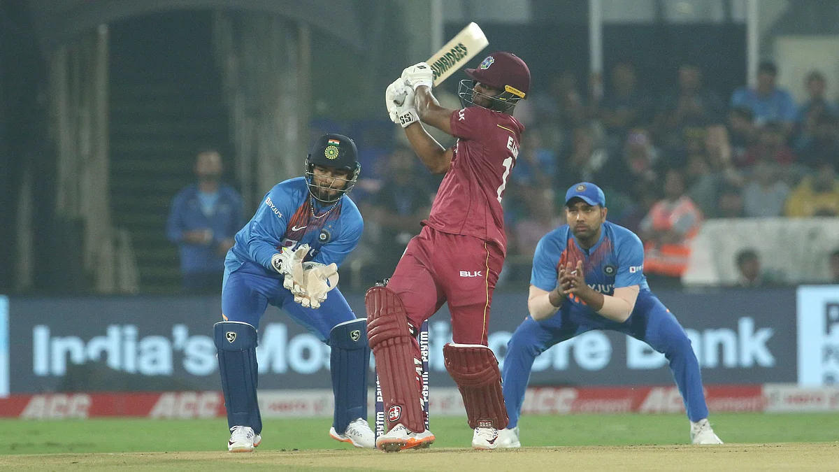 Evin Lewis scored 40 off 17 balls including three sixes and four boundaries.