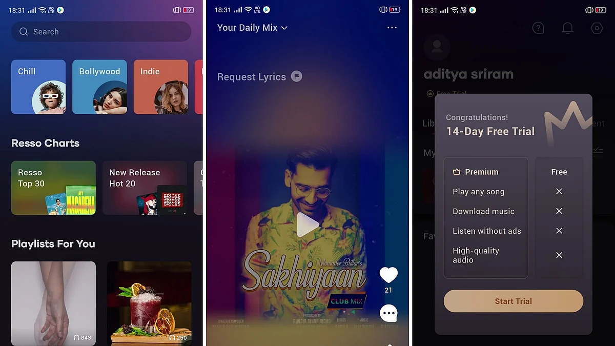 Interface of the app looks familiar.