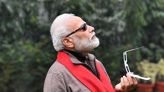 Prime Minister Narendra Modi on Wednesday, 26 December, took to Twitter to to share his enthusiasm over the last solar eclipse of the decade, but said that he could not see the sun due to “cloud cover”.