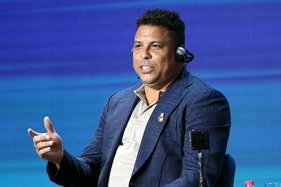 DUBAI, Jan. 2, 2019 (Xinhua) -- Ronaldo Nazario de Lima, Chairman of Real Valladolid speaks during the 13th edition of the Dubai International Sports Conference, at Madinat Jumeirah in Dubai, the United Arab Emirates (UAE), on Jan. 2, 2018. (Xinhua/Mahmoud Khaled/IANS)