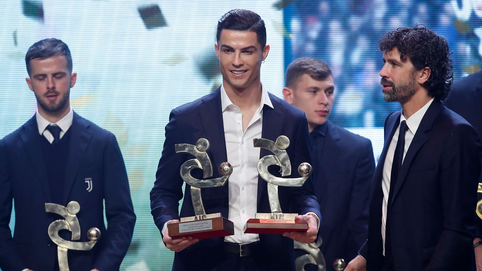 Cristiano Ronaldo was named the Italian league’s player of the year on Monday.