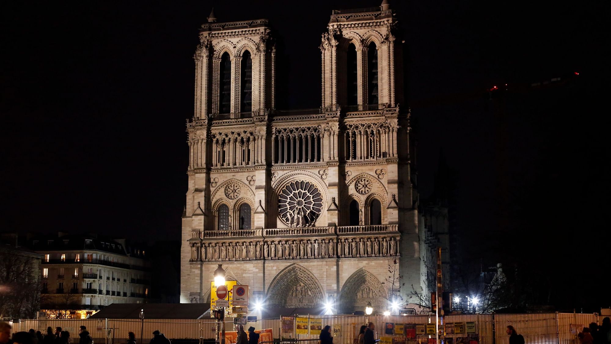Notre Dame cathedral is pictured in Paris, Tuesday,  24 Dec 20
