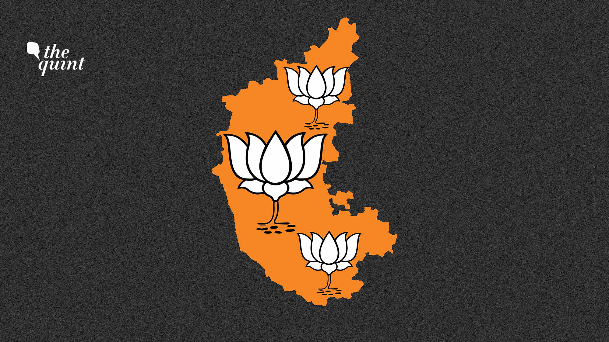 Image of Karnataka map and BJP symbol used for representational purposes.