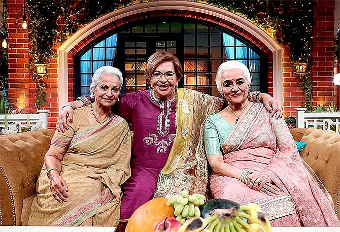 Waheeda Rehman, Helen and Asha Parekh on The Kapil Sharma Show. 
