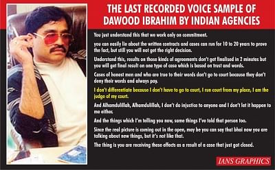 Infographics: The Last Recorded Voice Sample of Dawood Ibrahim By Indian Agencies. (IANS Infographics)