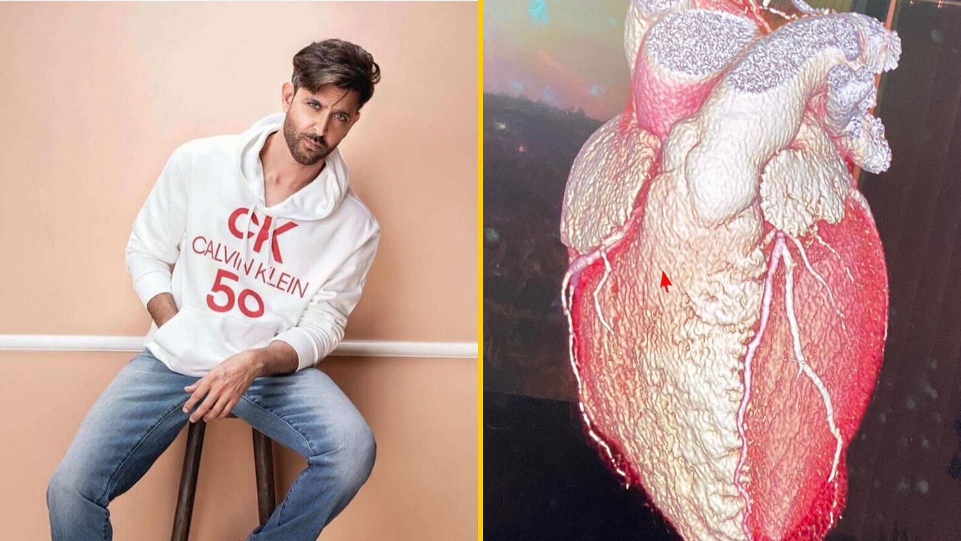 Hrithik Roshan shared a photo of his heart to pen an emotional note.&nbsp;