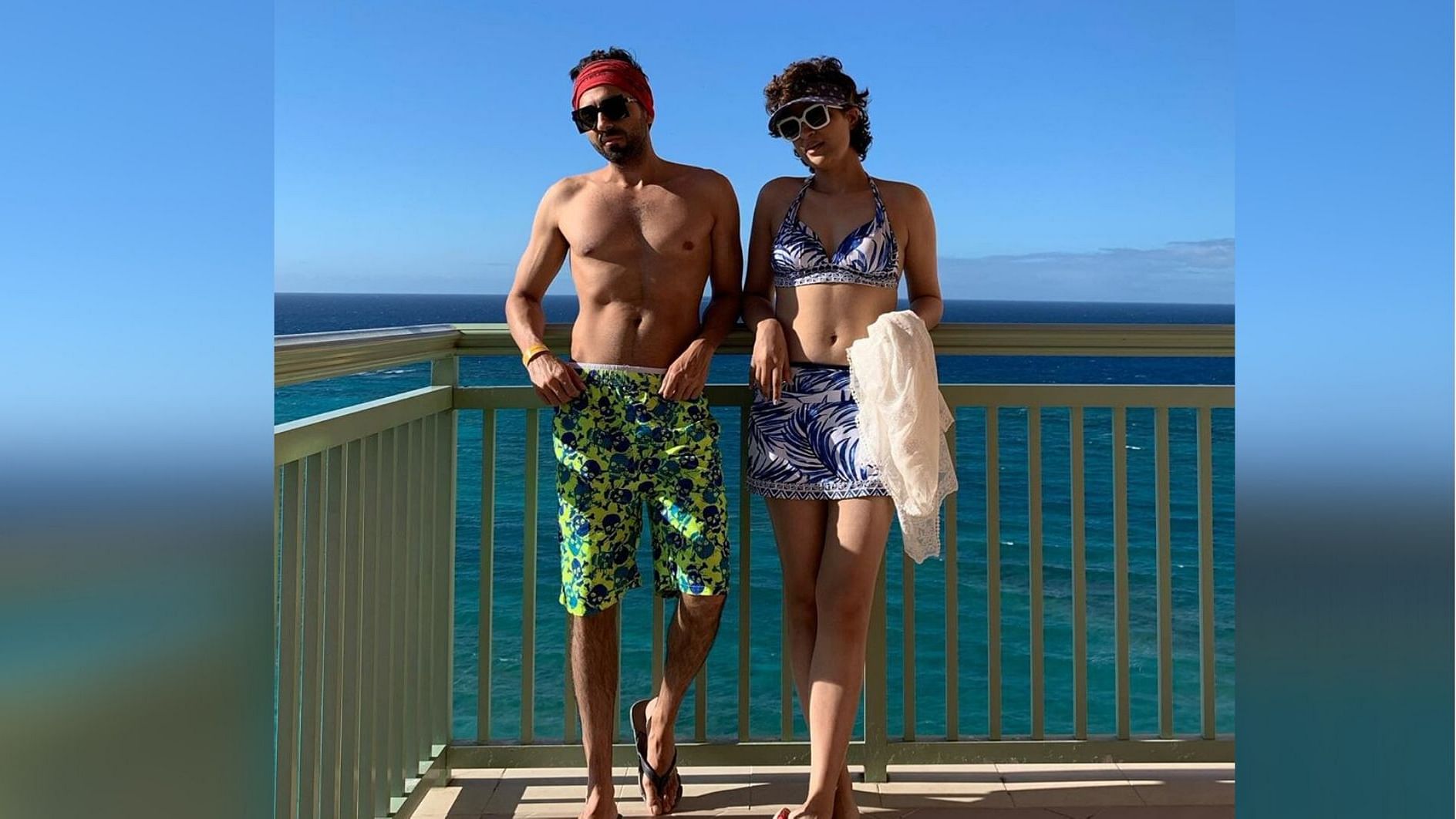 Ayushmann Khurrana and Tahira Kashyap holiday in Bahamas.&nbsp;
