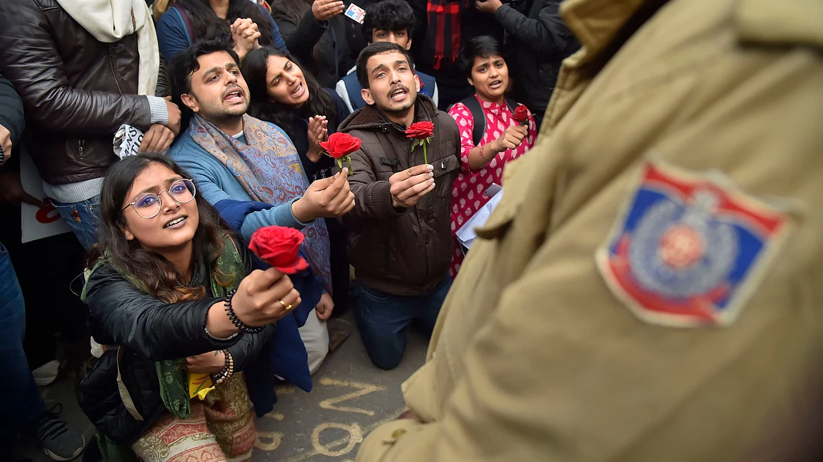 Protesters said police can baton charge them as much as they want but their message is “love in return for hatred.”