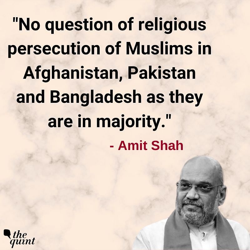 What Home Minister Amit Shah said in the Lok Sabha while introducing the Citizenship Amendment Bill.
