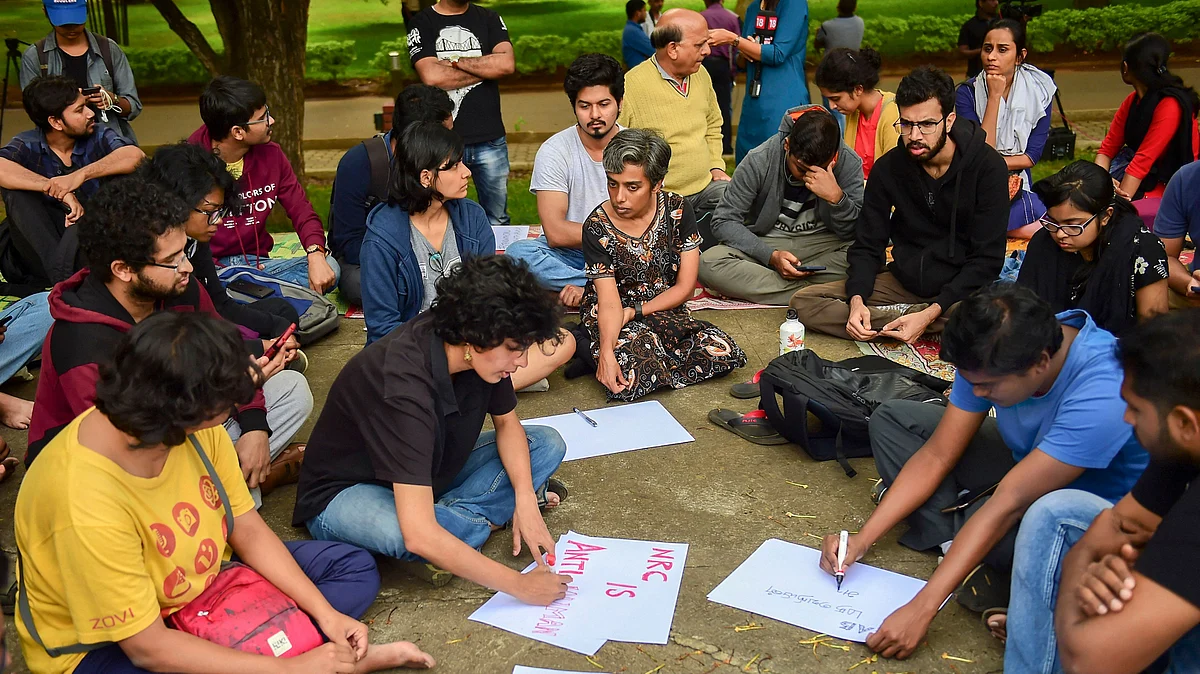 Students’ gathering in IISc against CAA 