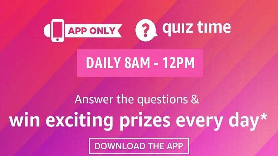 Amazon ₹20,000 (2 Winner) Quiz Questions and Answers For 16 January 2020