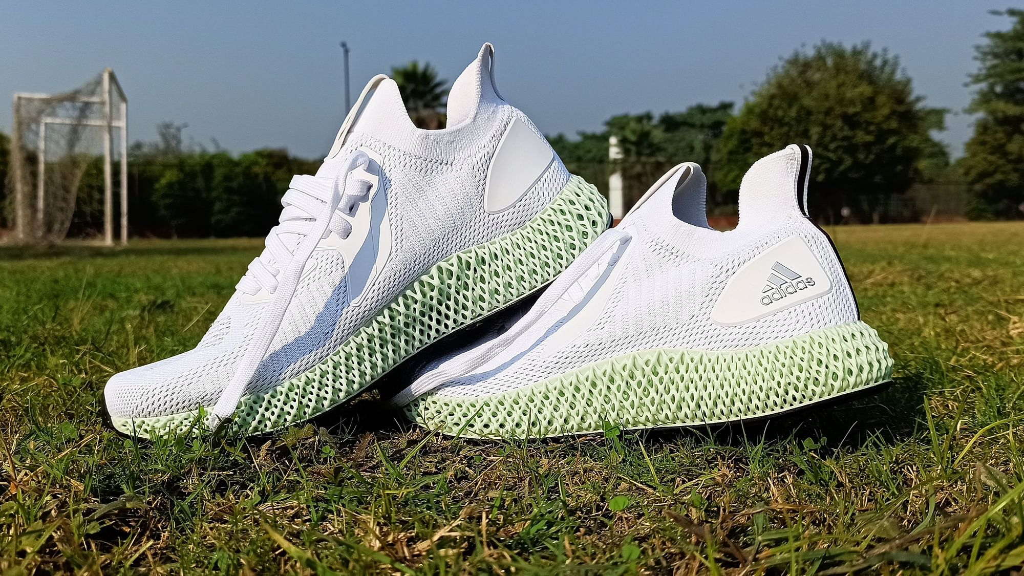 The Adidas Alphaedge 4D uses a&nbsp;blend of ultraviolet curable resin and polyurethane in the midsole.